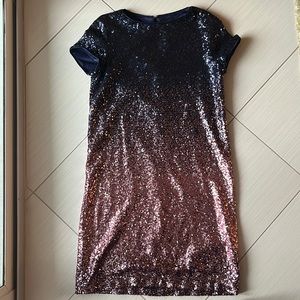 Sequin dress pink and blue navy